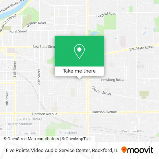 Five Points Video Audio Service Center map