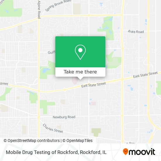 Mobile Drug Testing of Rockford map