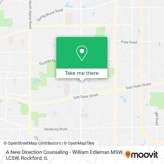 A New Direction Counseling - William Edleman MSW, LCSW map