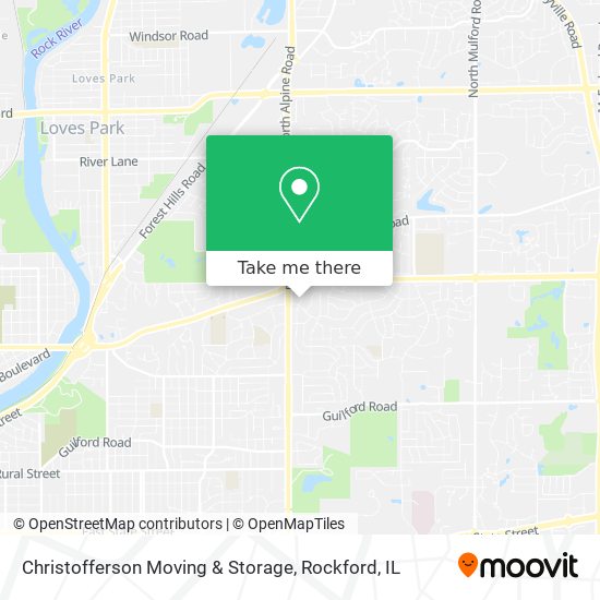 Christofferson Moving & Storage map