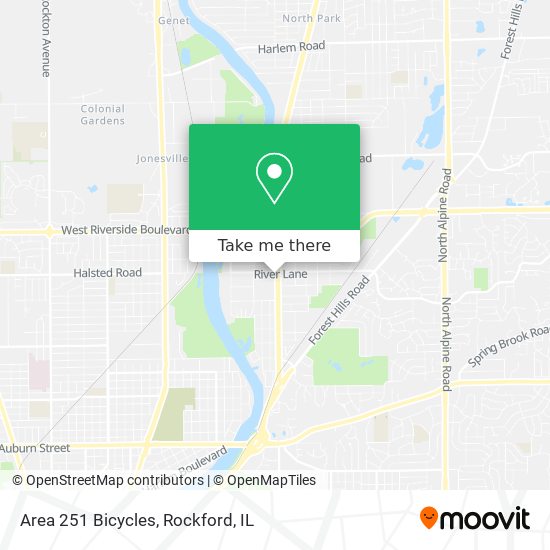 Area 251 Bicycles map