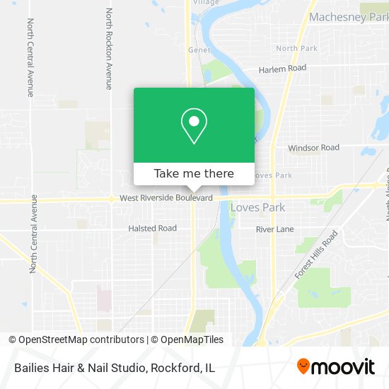 Mapa de Bailies Hair & Nail Studio