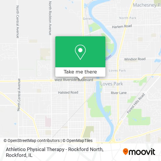 Mapa de Athletico Physical Therapy - Rockford North