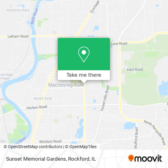 Sunset Memorial Gardens map