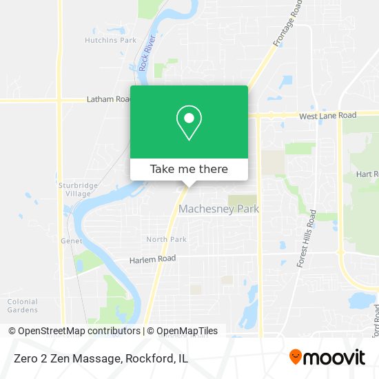 Zero 2 Zen Massage map