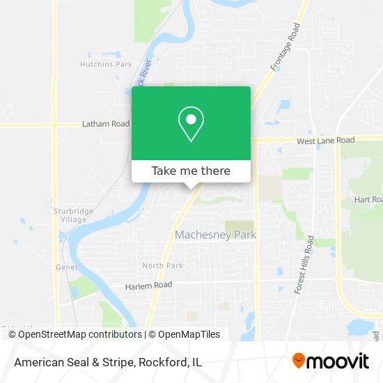 American Seal & Stripe map