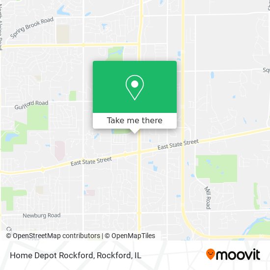Home Depot Rockford map