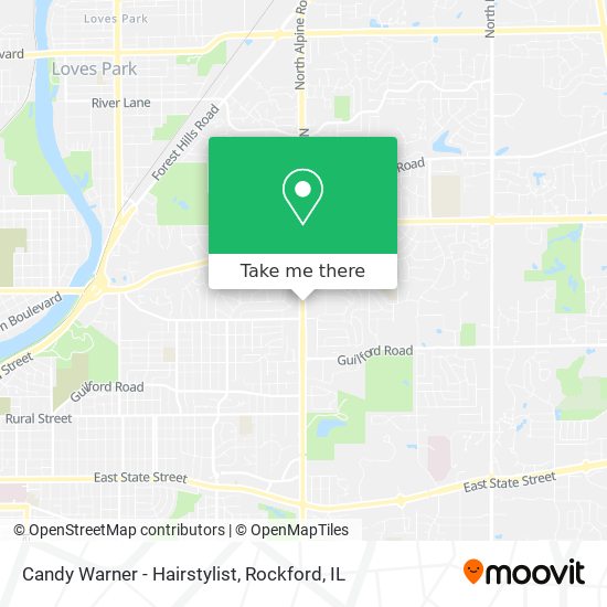 Candy Warner - Hairstylist map