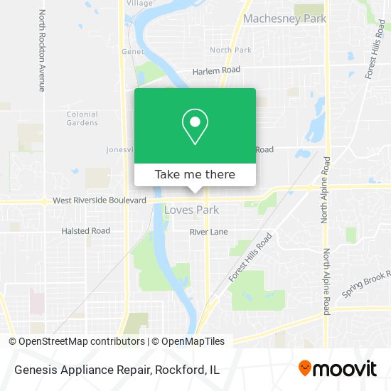 Genesis Appliance Repair map