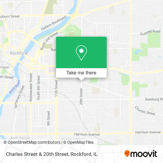Charles Street & 20th Street map