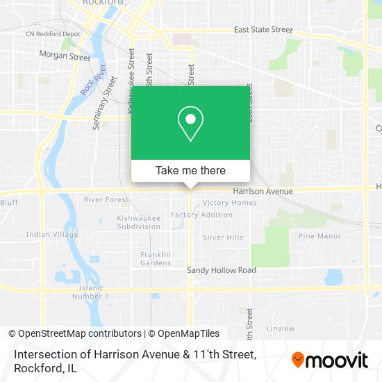 Mapa de Intersection of Harrison Avenue & 11'th Street