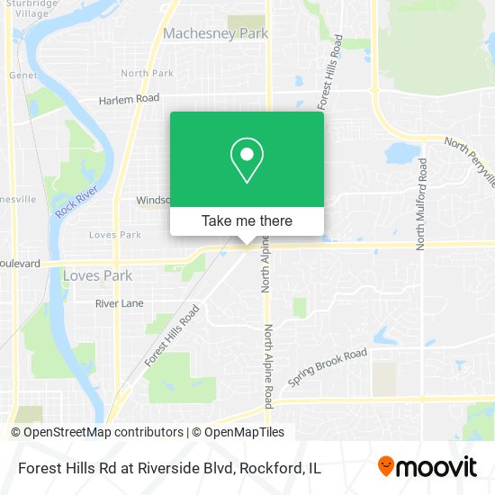 Forest Hills Rd at Riverside Blvd map