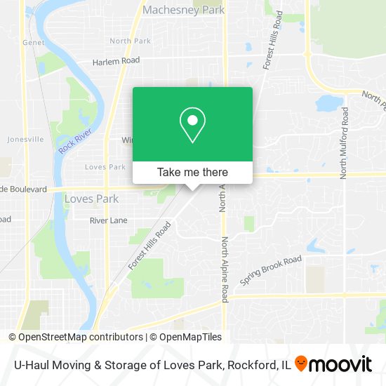 U-Haul Moving & Storage of Loves Park map