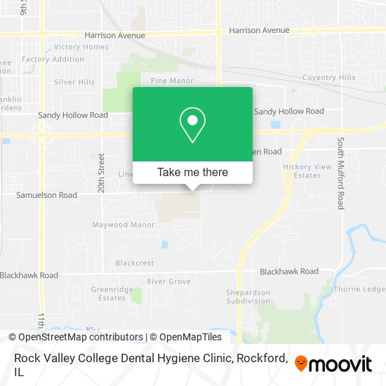 Mapa de Rock Valley College Dental Hygiene Clinic