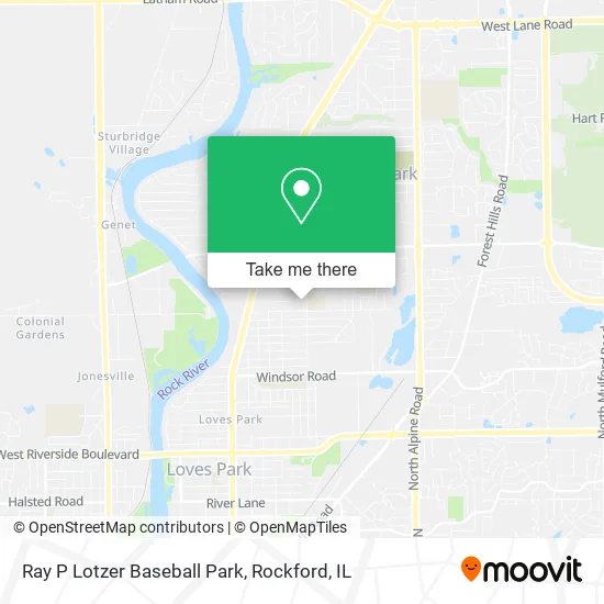Ray P Lotzer Baseball Park map