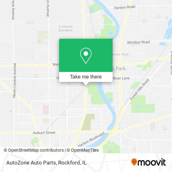 Mapa de AutoZone Auto Parts