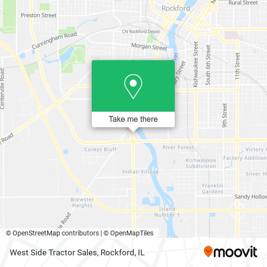 West Side Tractor Sales map