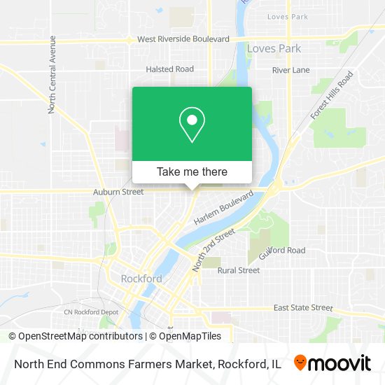 North End Commons Farmers Market map