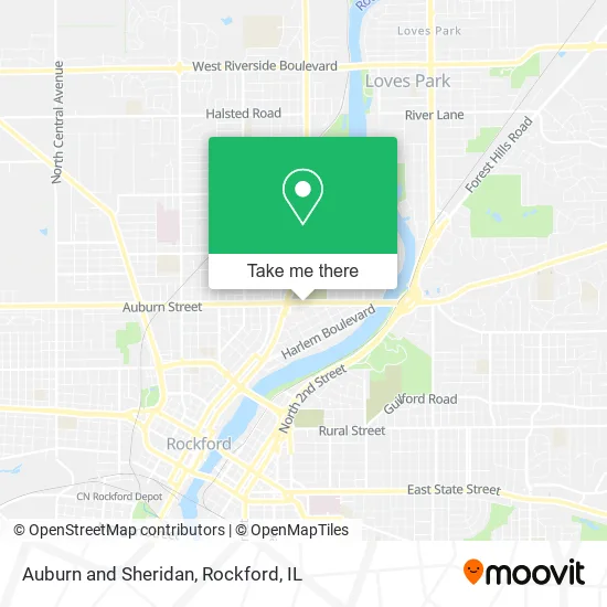 Auburn and Sheridan map