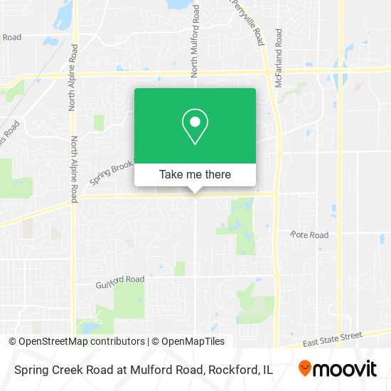 Spring Creek Road at Mulford Road map