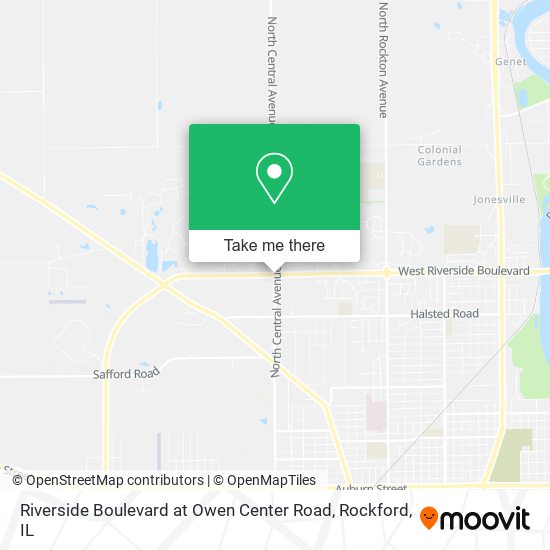 Riverside Boulevard at Owen Center Road map