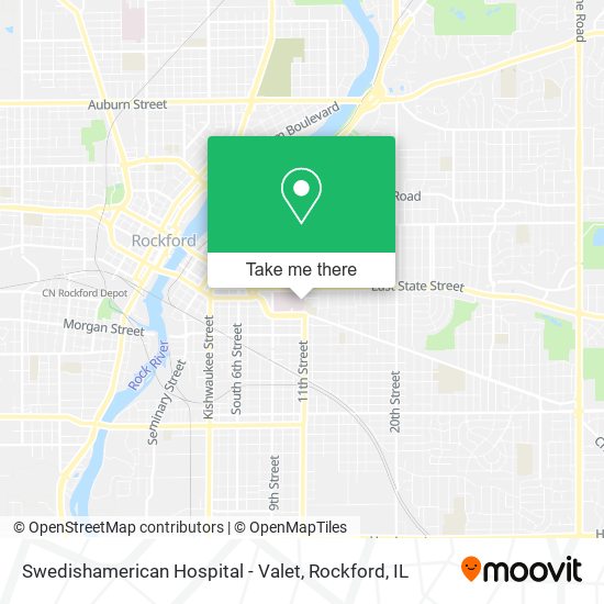 Swedishamerican Hospital - Valet map