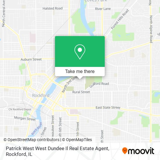 Mapa de Patrick West West Dundee Il Real Estate Agent