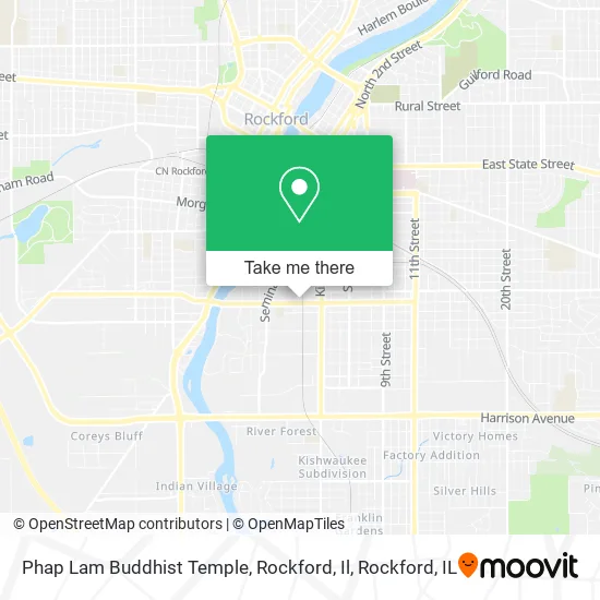 Phap Lam Buddhist Temple, Rockford, Il map