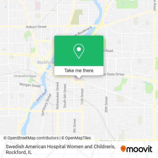 Swedish American Hospital Women and Children's map