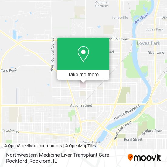 Mapa de Northwestern Medicine Liver Transplant Care Rockford