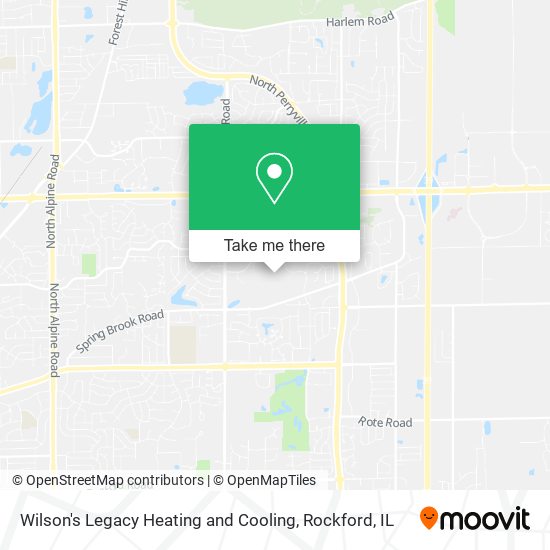 Wilson's Legacy Heating and Cooling map