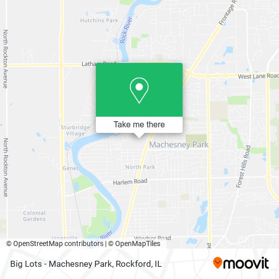 Big Lots - Machesney Park map