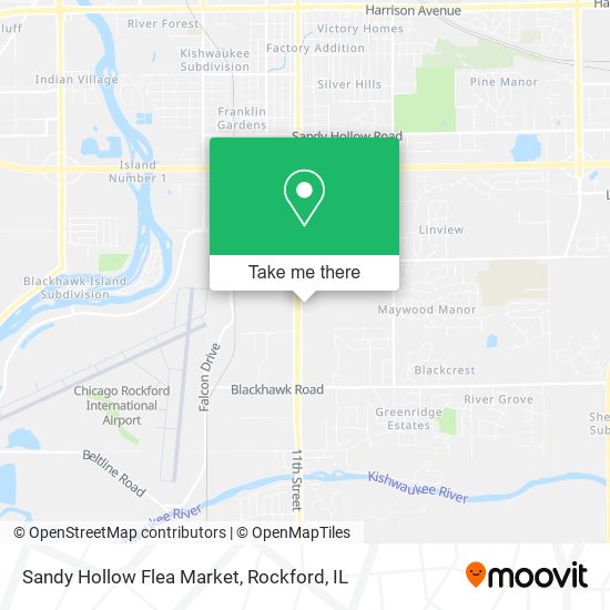 Mapa de Sandy Hollow Flea Market