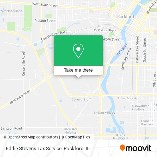 Eddie Stevens Tax Service map