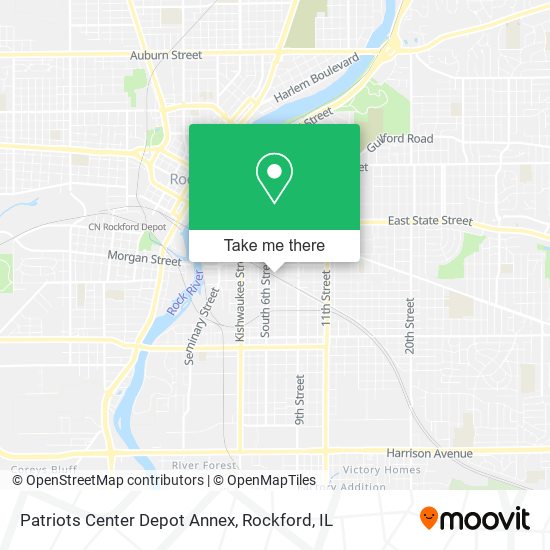 Patriots Center Depot Annex map
