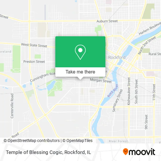 Temple of Blessing Cogic map