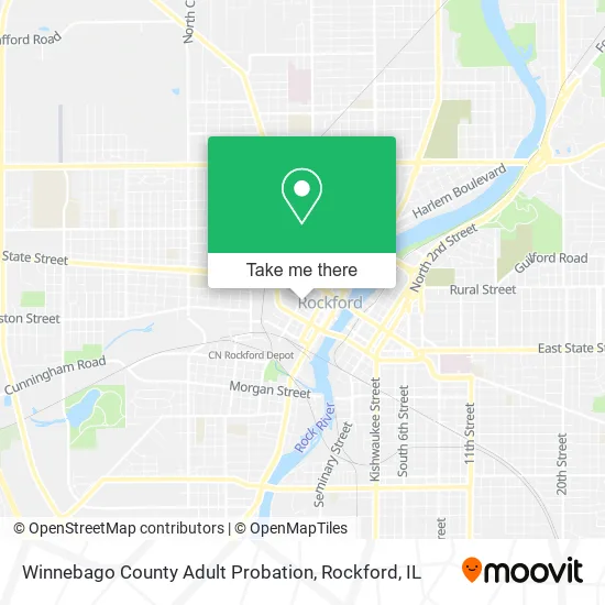 Winnebago County Adult Probation map