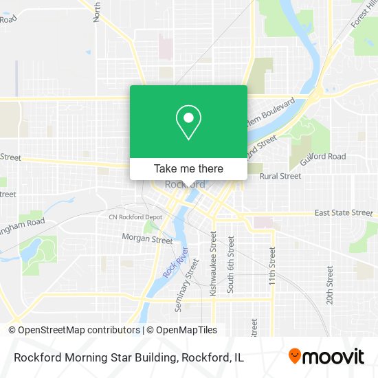 Rockford Morning Star Building map