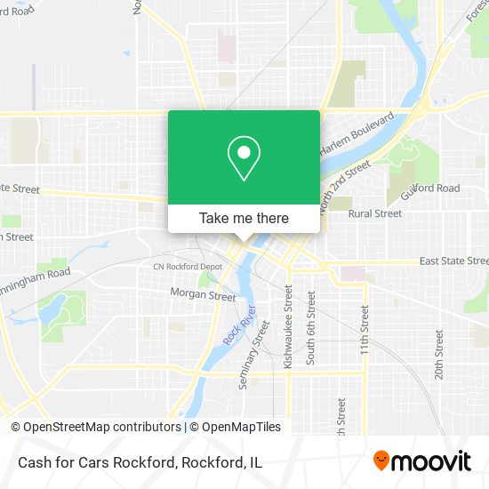 Mapa de Cash for Cars Rockford