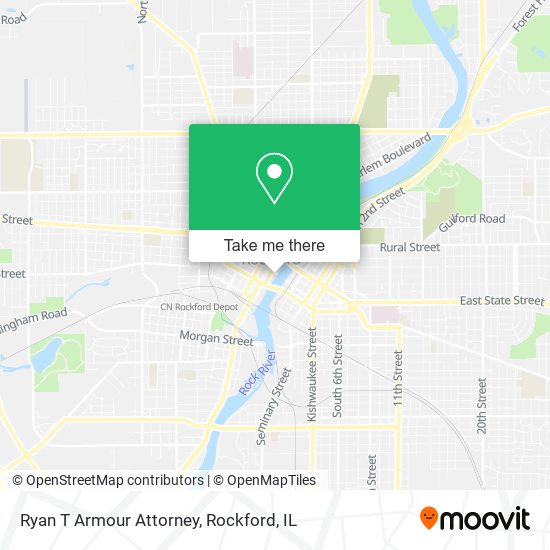 Ryan T Armour Attorney map