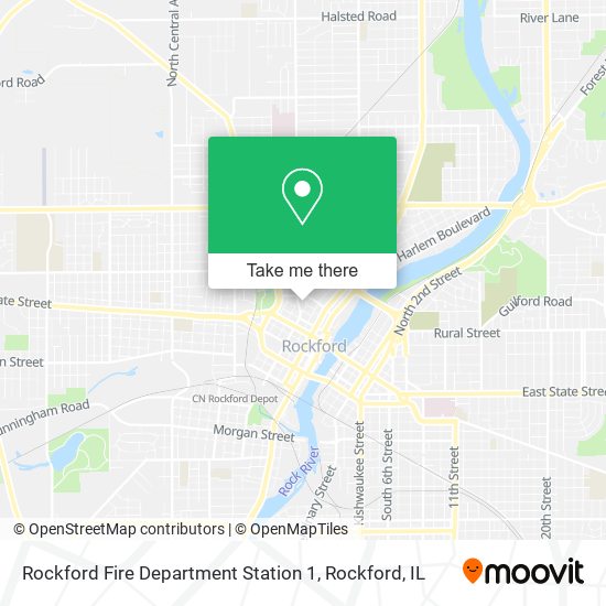 Mapa de Rockford Fire Department Station 1