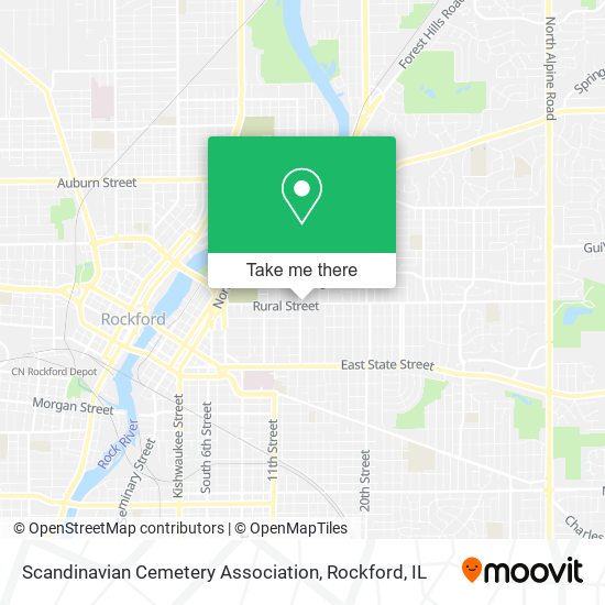 Scandinavian Cemetery Association map