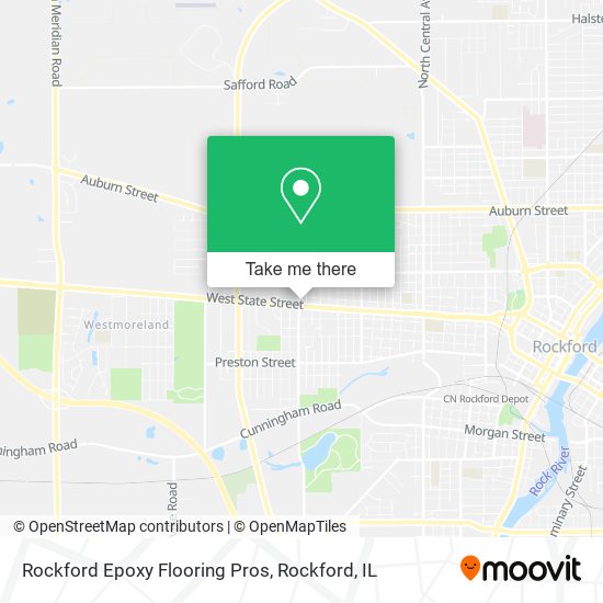 Rockford Epoxy Flooring Pros map