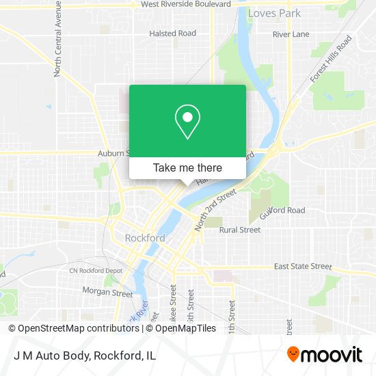 J M Auto Body map