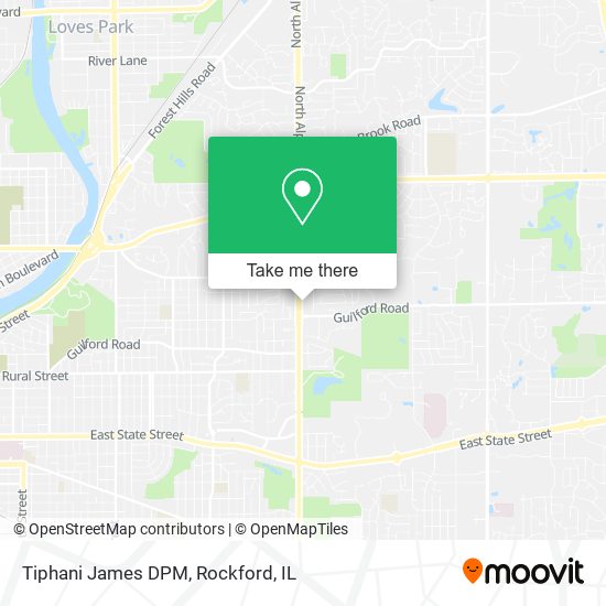 Mapa de Tiphani James DPM