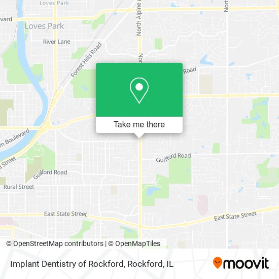 Implant Dentistry of Rockford map