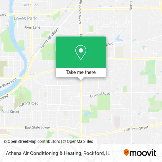 Athena Air Conditioning & Heating map