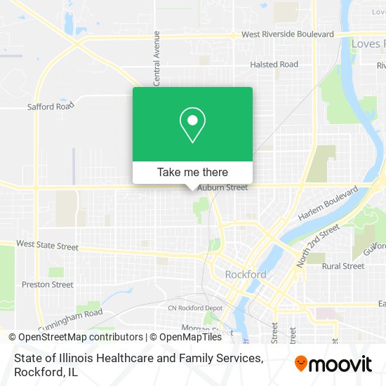 State of Illinois Healthcare and Family Services map
