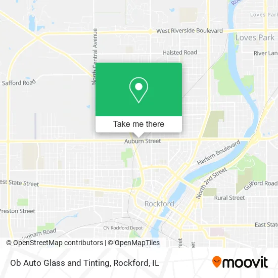 Ob Auto Glass and Tinting map