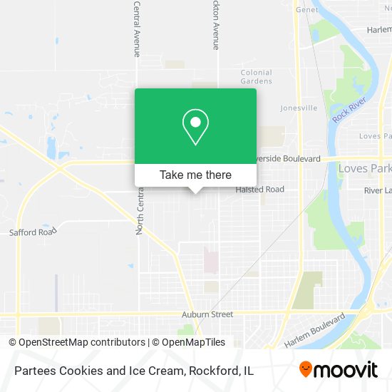 Partees Cookies and Ice Cream map